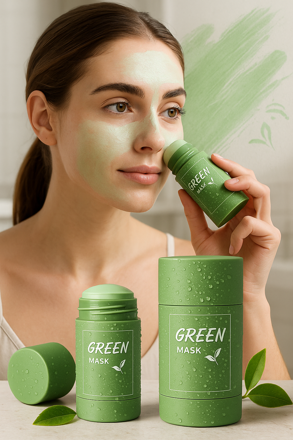 Mascarilla Verde - Crema para eliminar puntos negros y mascarilla de limpieza facial
